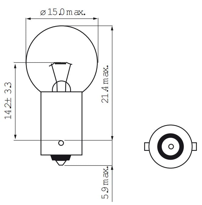 Lamp 6V-7,5W BA9S