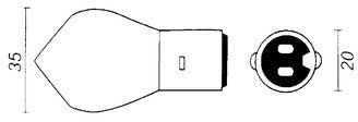 Ampoule 6V-25 25W BA20D