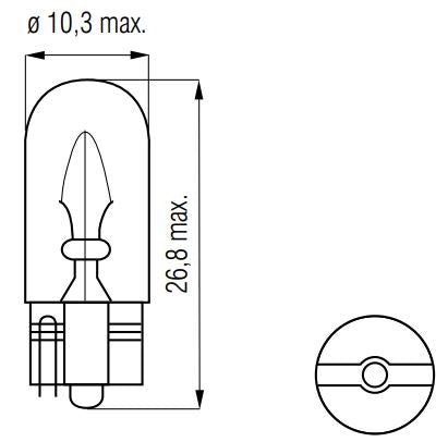 Ampoule 12V-3W WEDGE T10