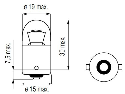 Ampoule 12V-15W BA15S