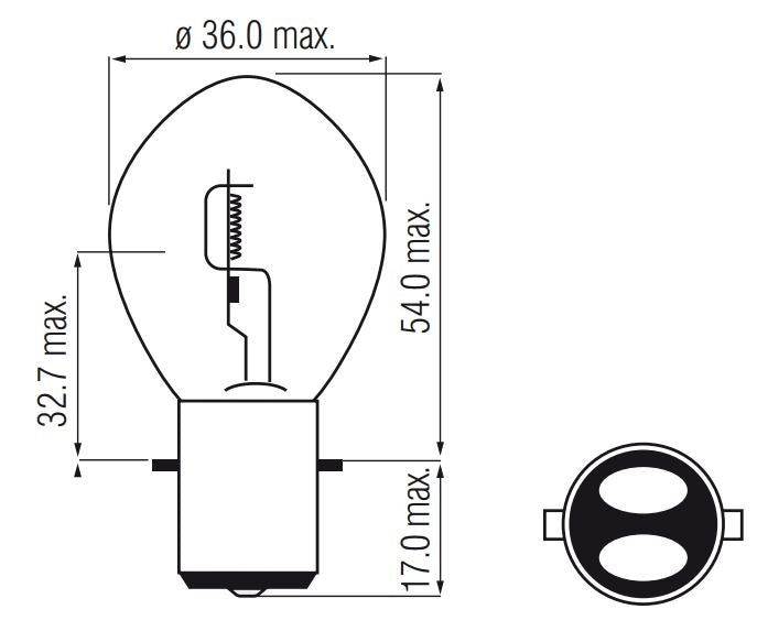 Ampoule 12V-45 40W BA20D