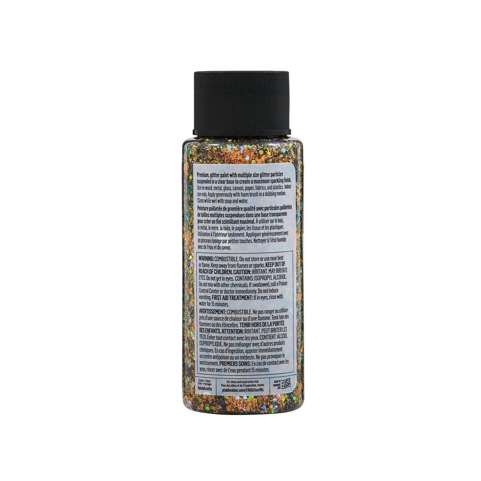 Folkart • glitterific acrylic paint cinnamon 59ml