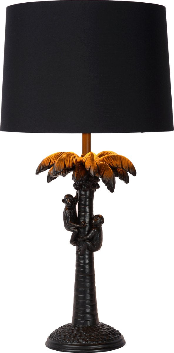 Lucide extravaganza coconut - tafellamp - ø 30,5 cm - 1xe27 - zwart