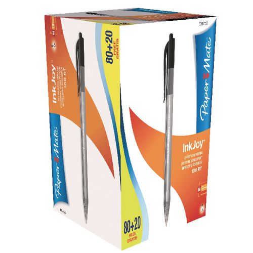 Balpen papermate inkjoy zwart medium 0,8 mm