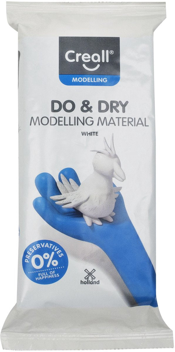 Creall do dry boetseerklei conserveringsvrij wit, 500gr.