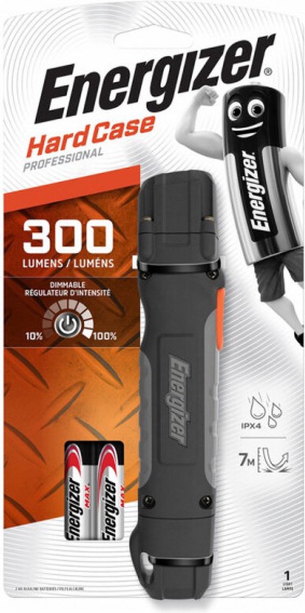 Energizer hardcase pro zaklamp – led – 300 lm – 17,2 cm – zwart