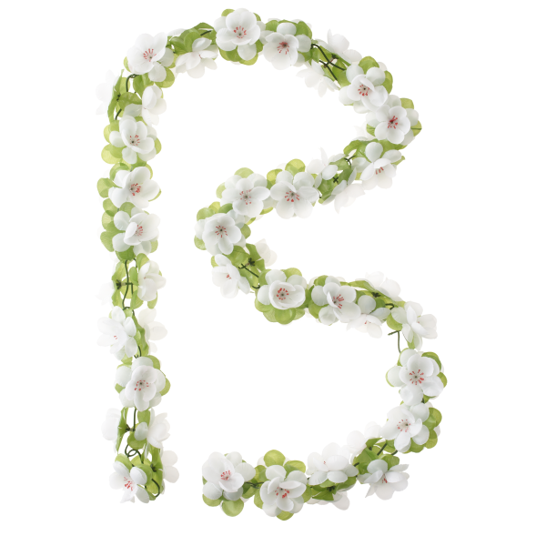 Basil Roses Garland - bloemenstreng - wit