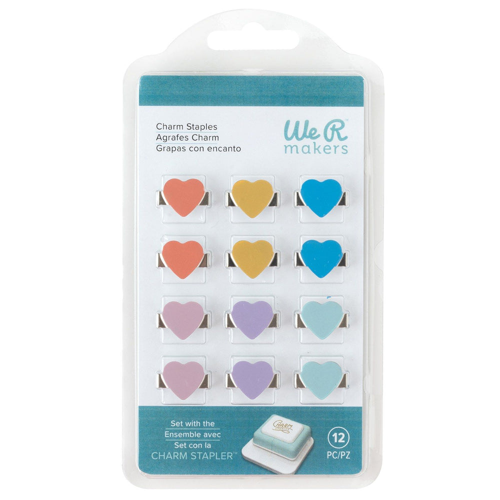 We r makers • charm staples heart multi color 12pcs