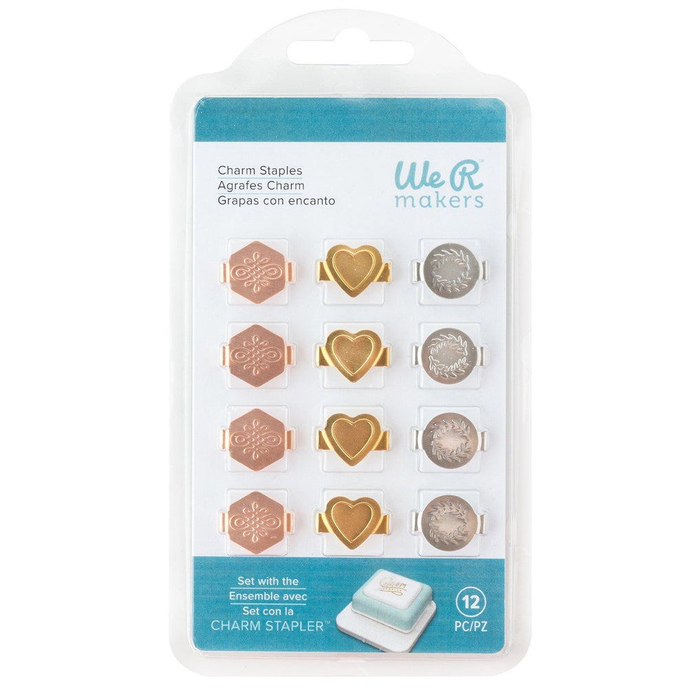 We r makers • charm staples multi shape metallic 12pcs