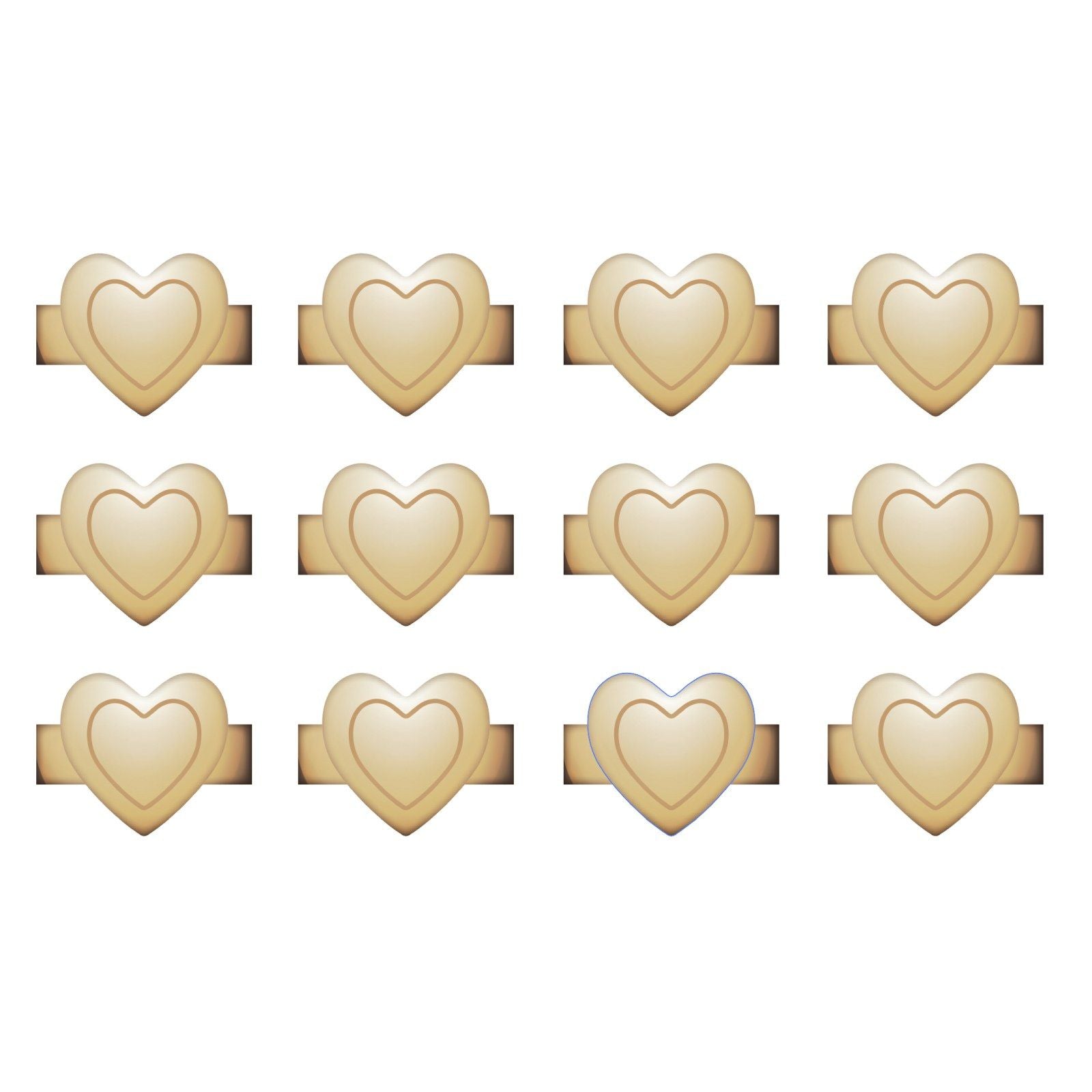 We r makers • charm staples heart gold 12pcs