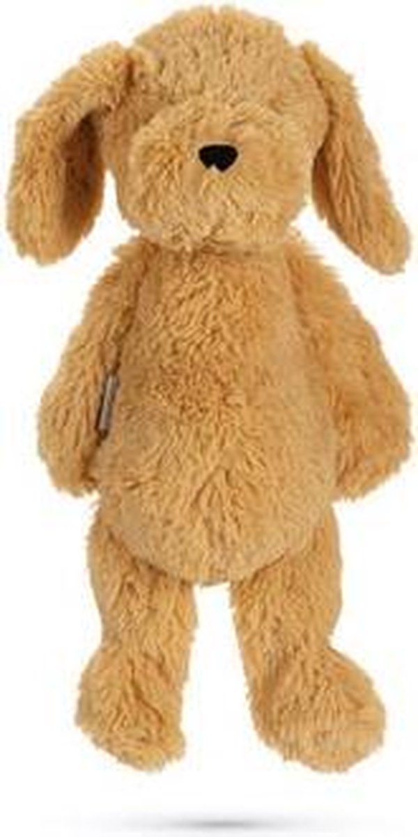 Beeztees honden knuffel vajen - honden speelgoed - hondenspeeltjes zonder piep - pluche - lichtbruin - 41x15x13 cm