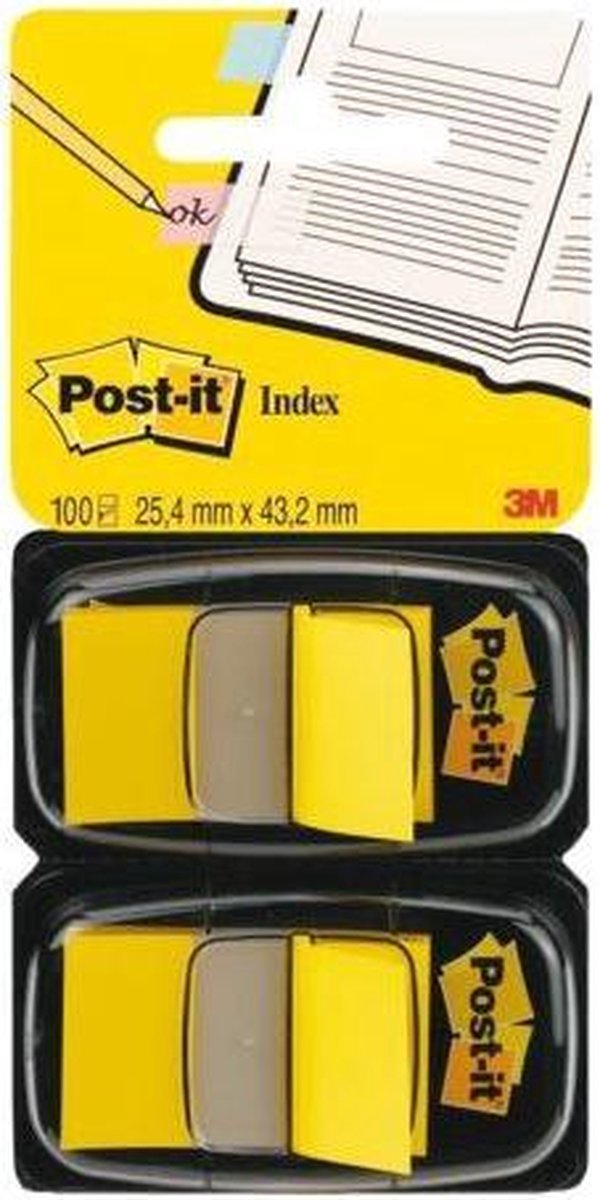 Post-it indexen dual pack geel
