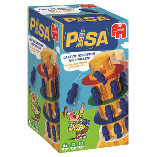 Jumbo toren van pisa - actiespel - vanaf 4 jaar - 2 tot 4 spelers - bordspel voor kinderen - familiespel