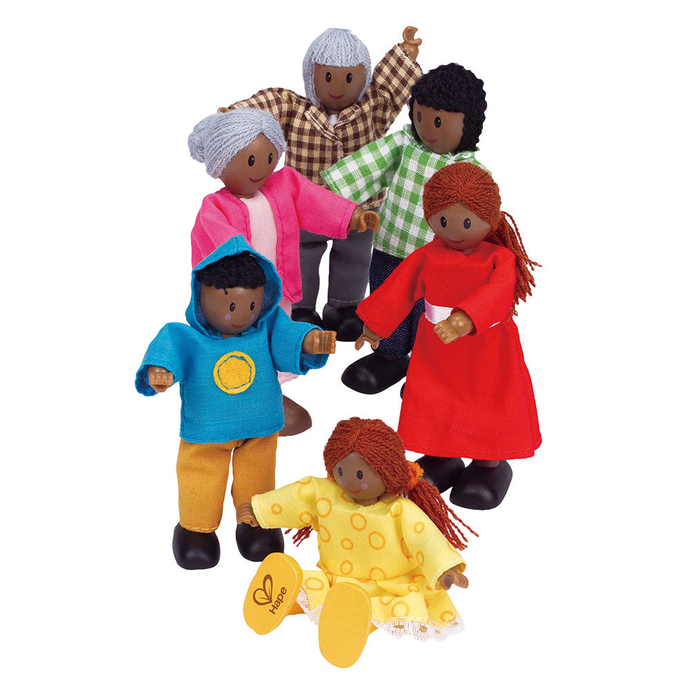 Hape poppenhuis familie afrikaans