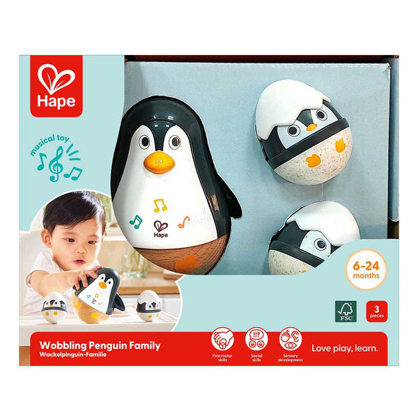 Hape wiebelende pinguinfamilie – speelgoed baby pinguins die wiebelen en bewegen