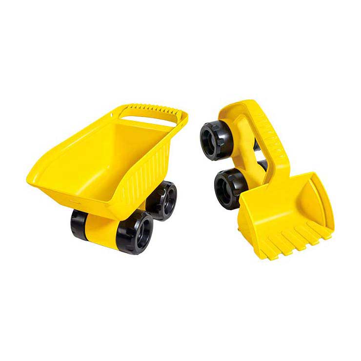 Hape zandbak monster voertuig duo