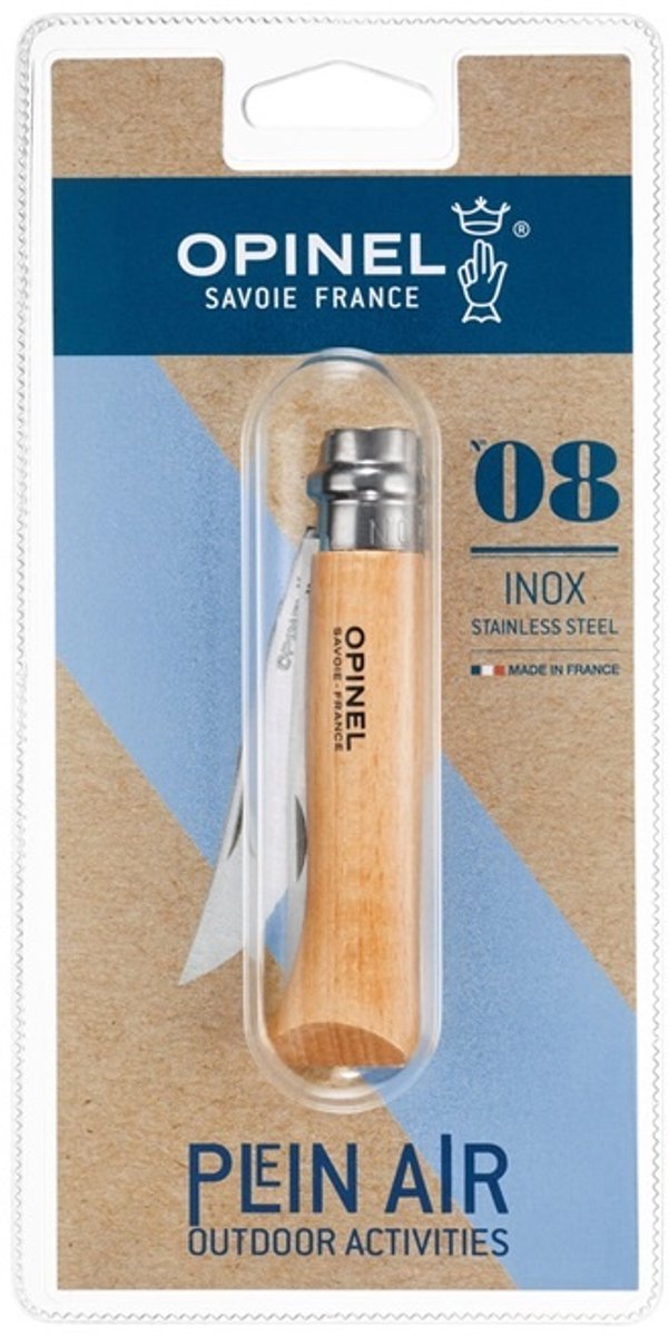 Opinel zakmes no.8 rvs hout