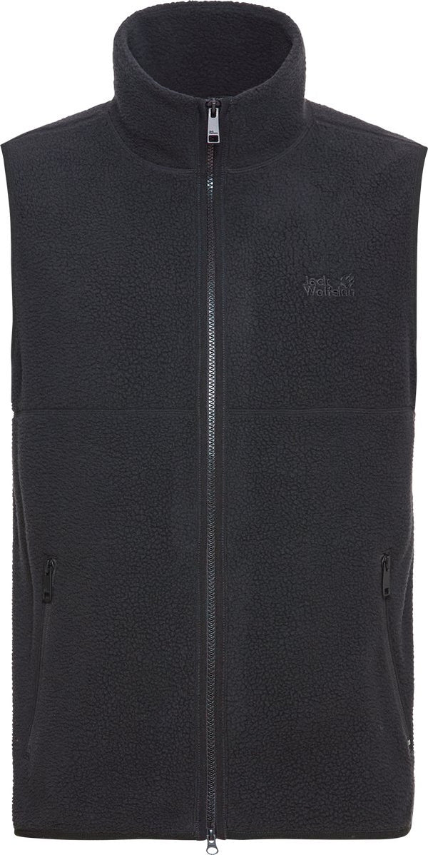 Jack wolfskin lite curl vest m heren outdoorbodywarmer-black m