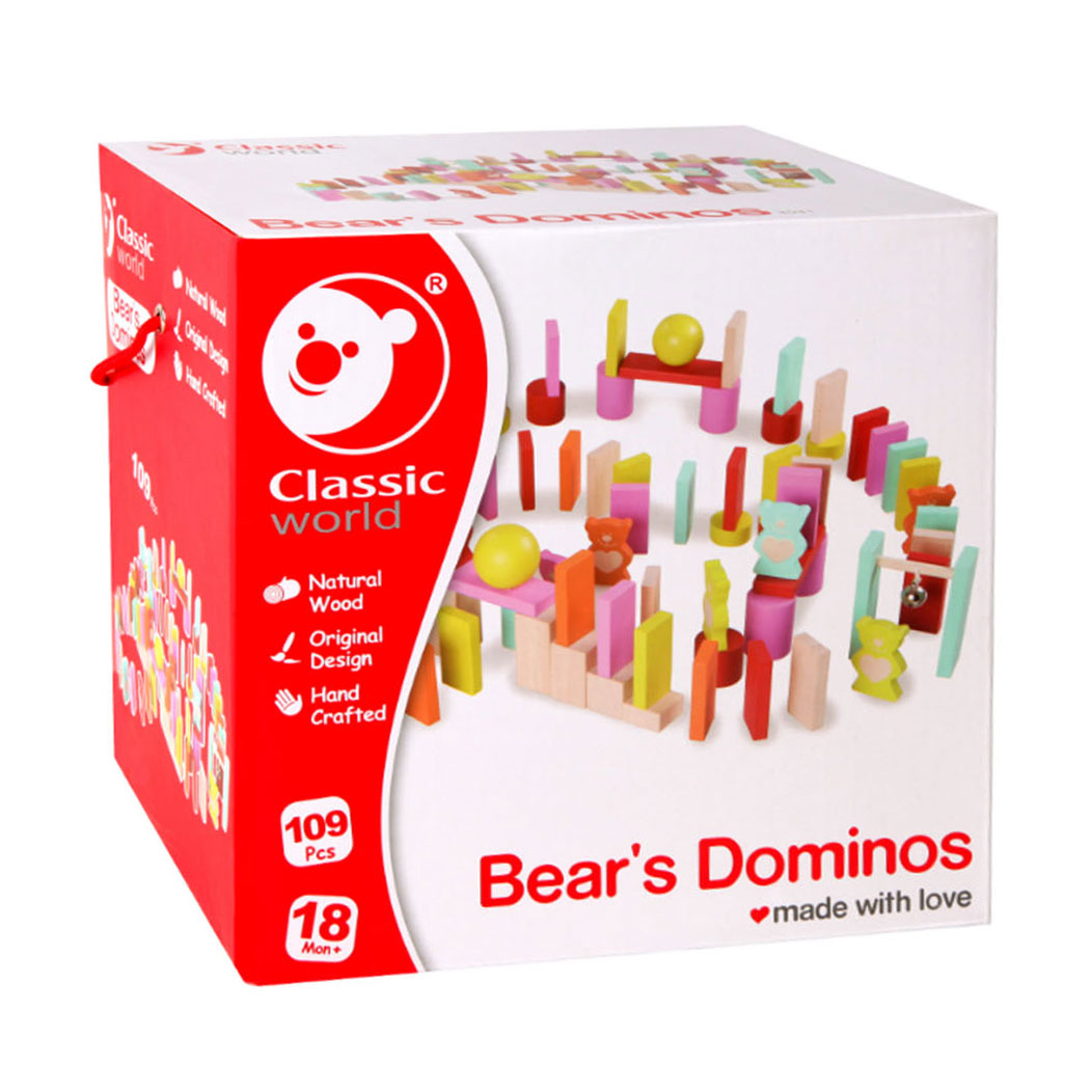 Klassieke Wereld Beren Domino, 109dlg.