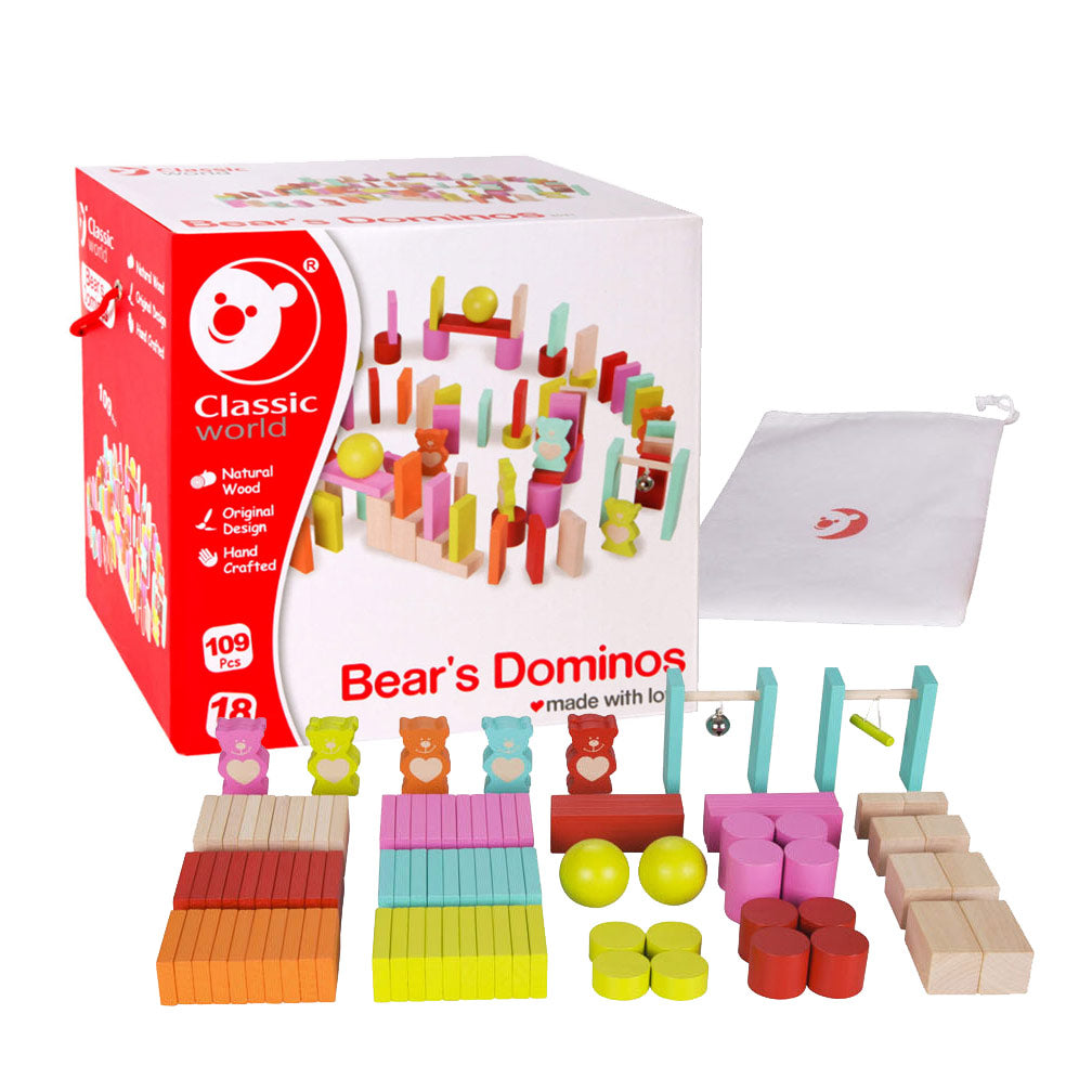 Klassieke Wereld Beren Domino, 109dlg.