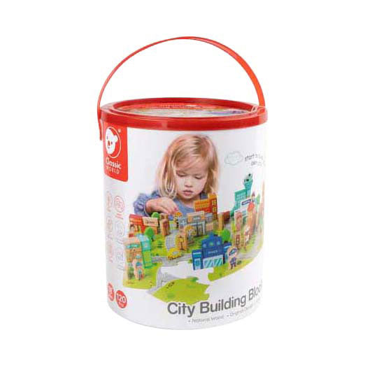 Classic World Wooden Building Blocks City, 120-pc.
