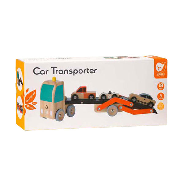 Classic World car transporter with cars, 4-piece.
