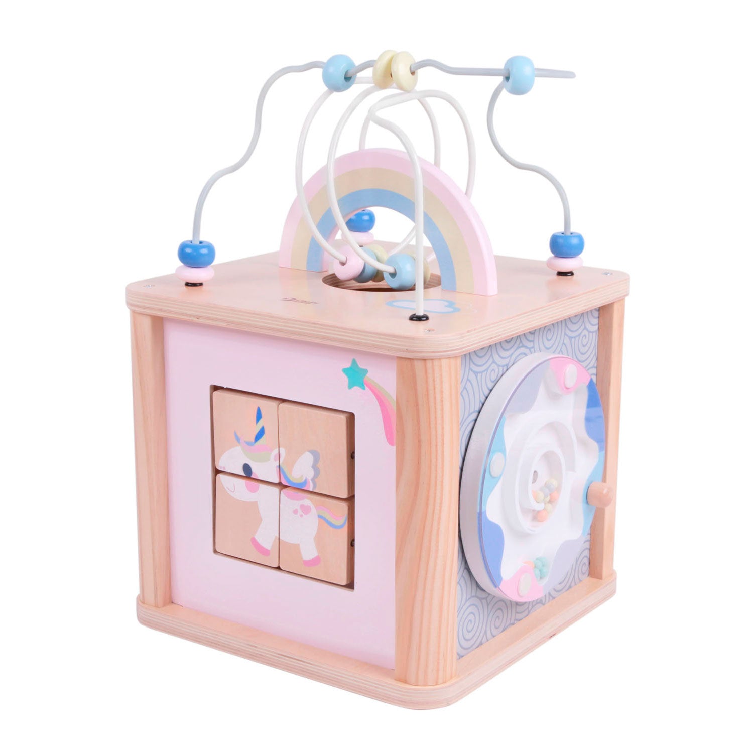 Klassieke Wereld Wereld Houten Activiteitenkubus