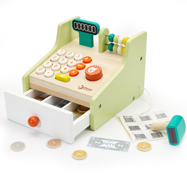 Classic World wooden cash register