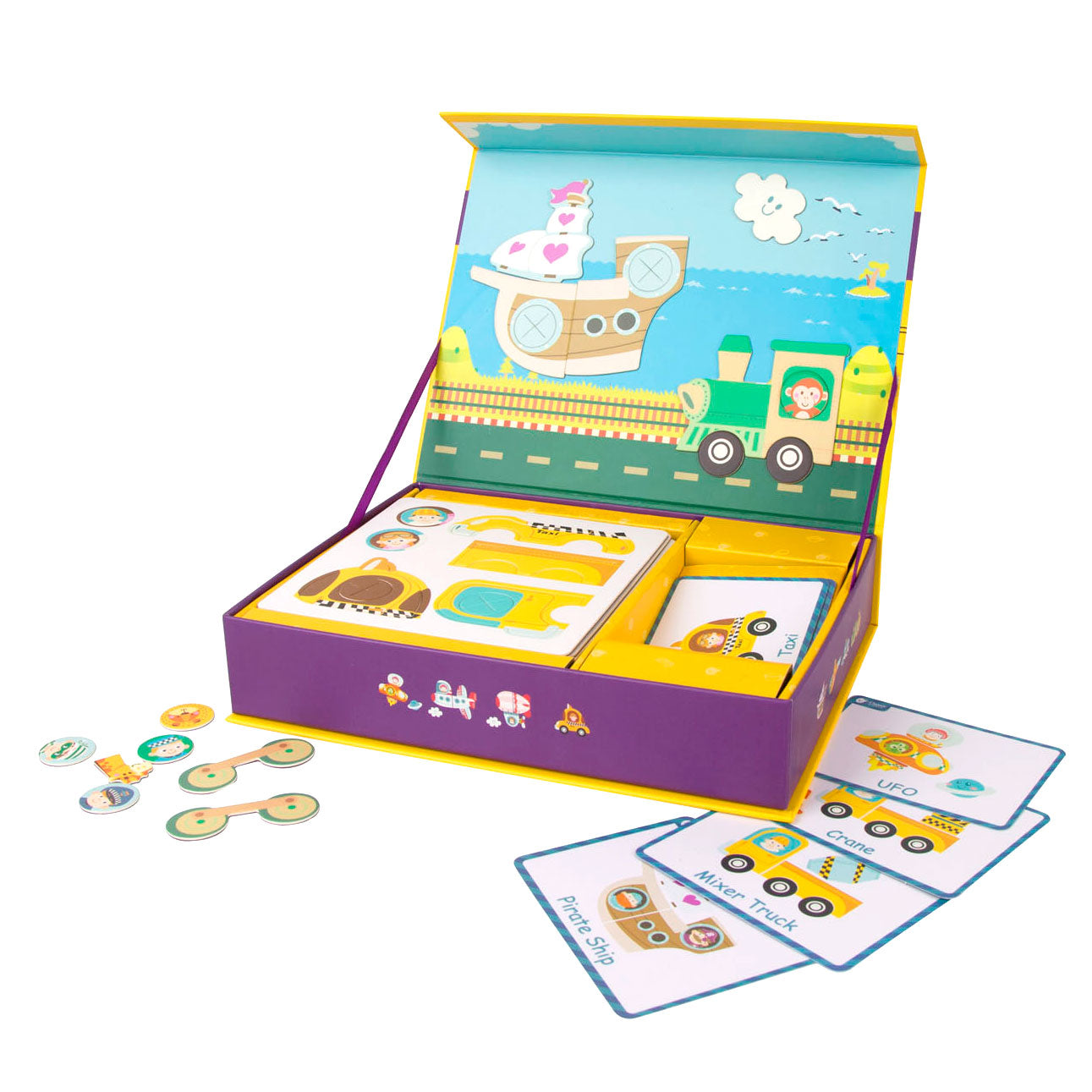 Classic world puzzeldoos magneet - verkeer