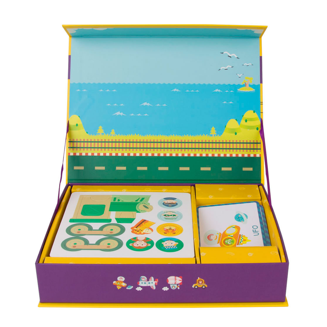 Klassieke wereldpuzzeldoos magneet - verkeer