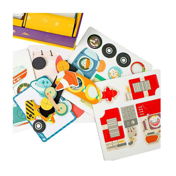 Classic world puzzeldoos magneet - verkeer