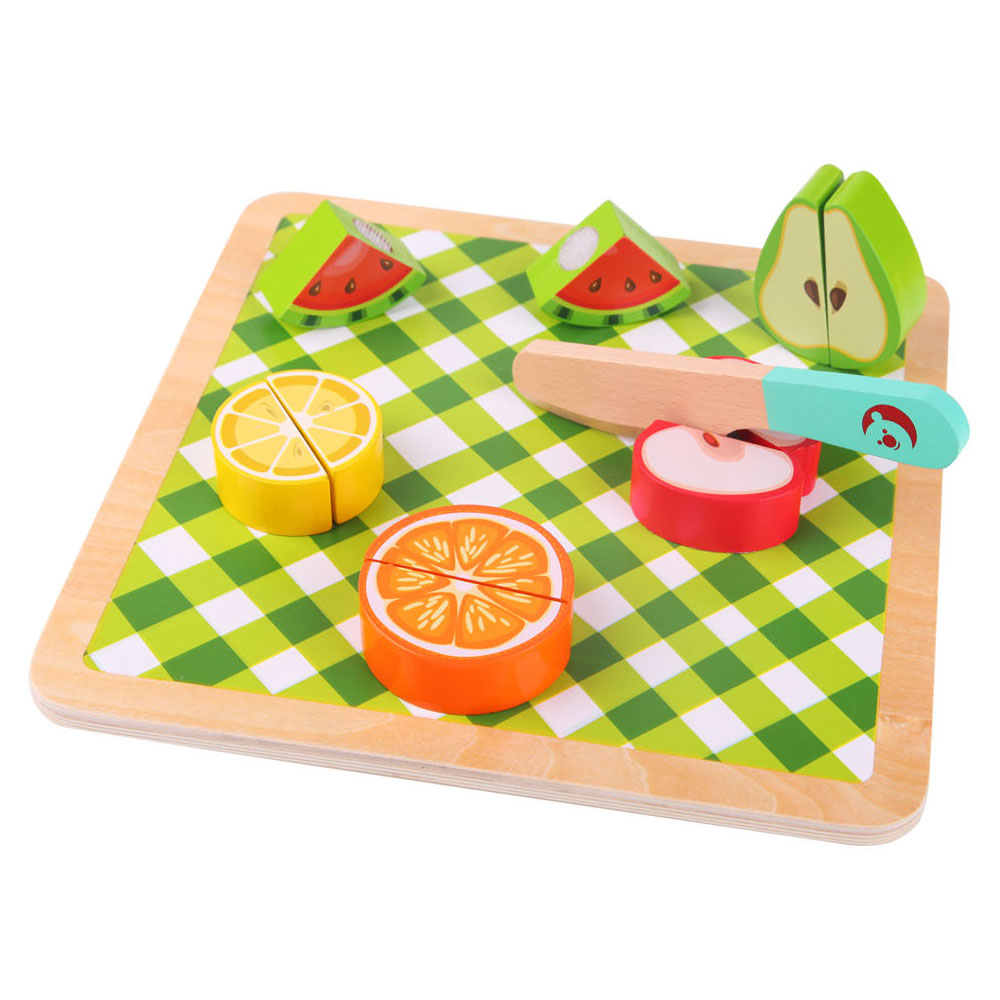 Klassieke wereld houten snijfruit, 20dlg.