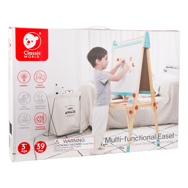 Classic World Wooden Magnetic and Chalkboard 2-in-1, 39 pcs.