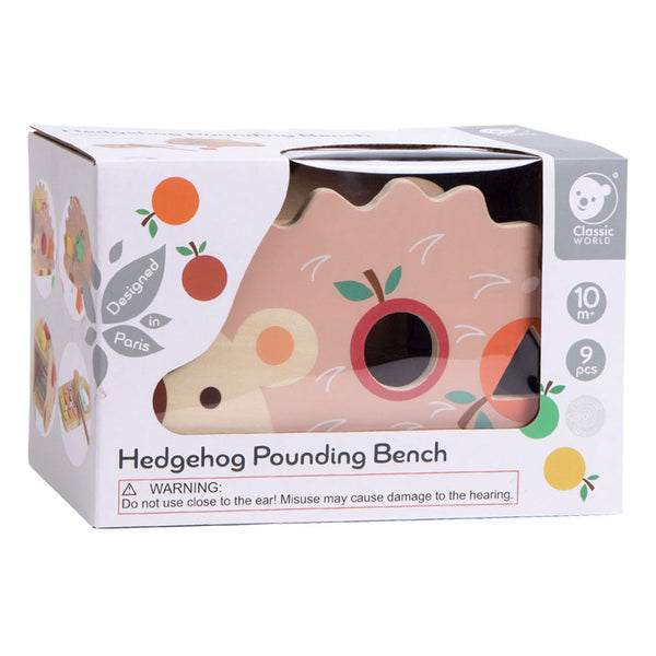 Classic World wooden hedgehog hammer bench, 9-piece.