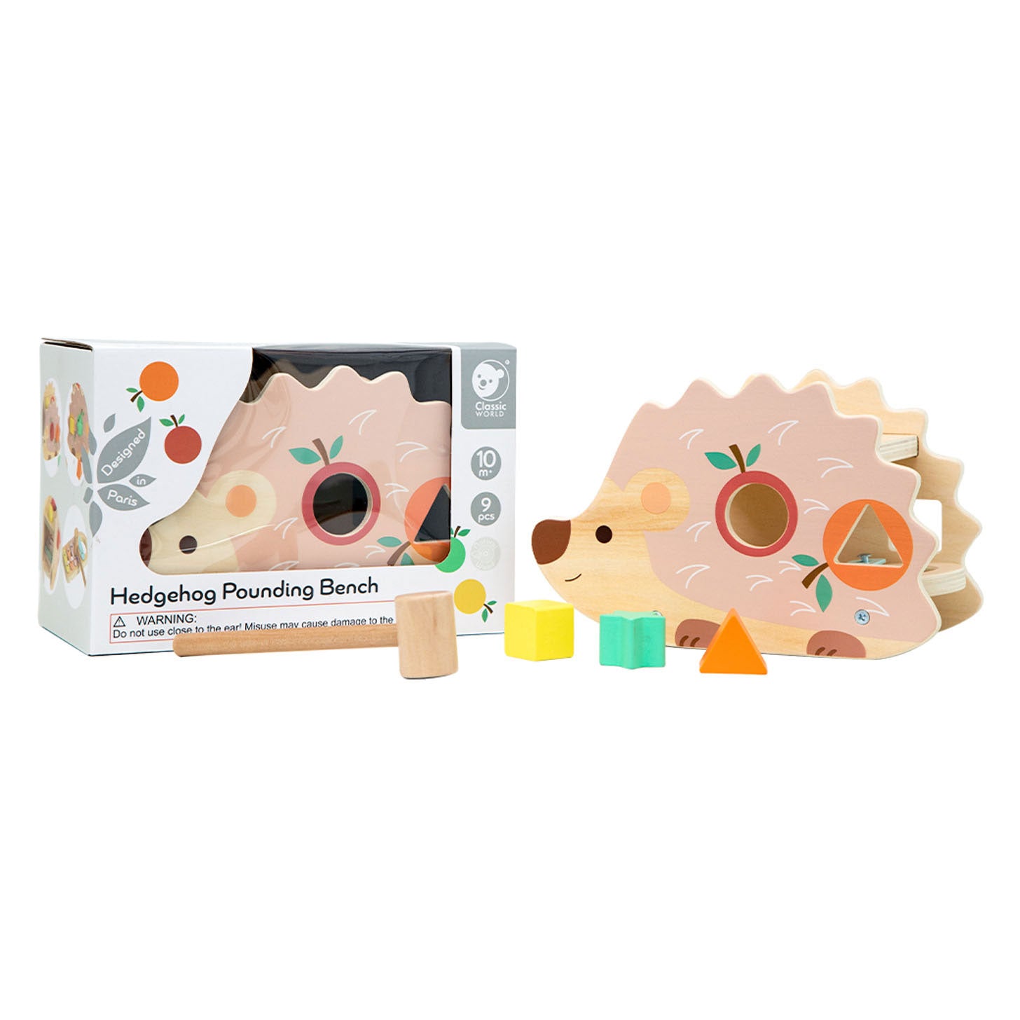 Klassieke Wereld Wereld Houten Hamerbank Egel, 9dlg.