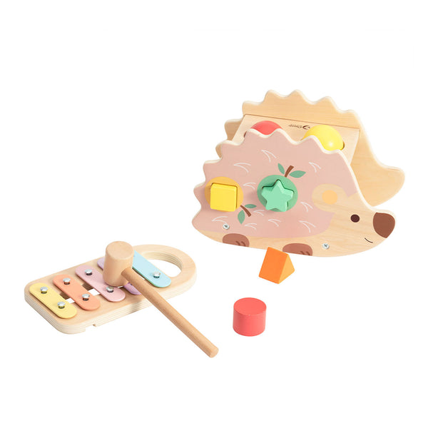 Classic World wooden hedgehog hammer bench, 9-piece.