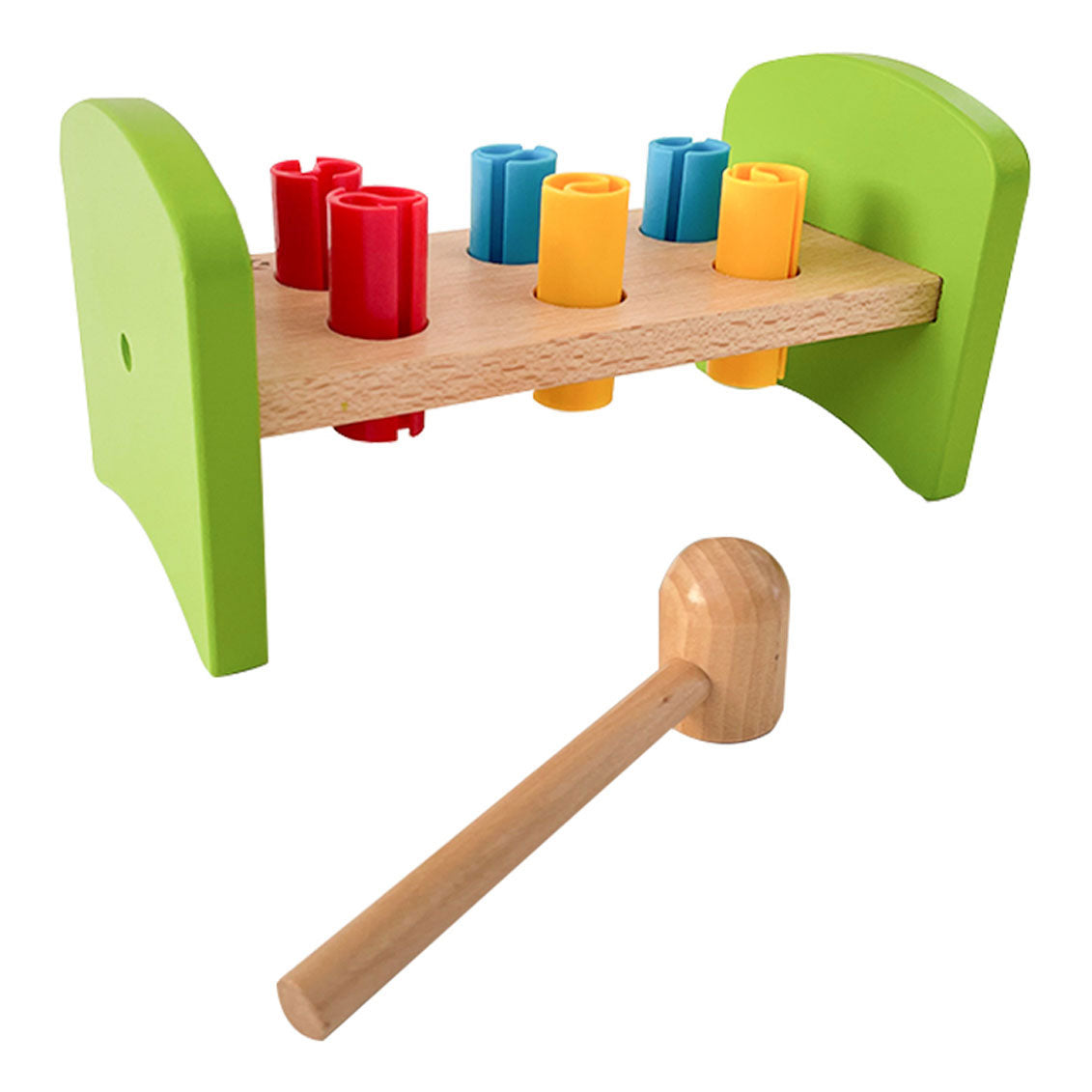 Klassieke wereld houten hamerbank, 8dlg.