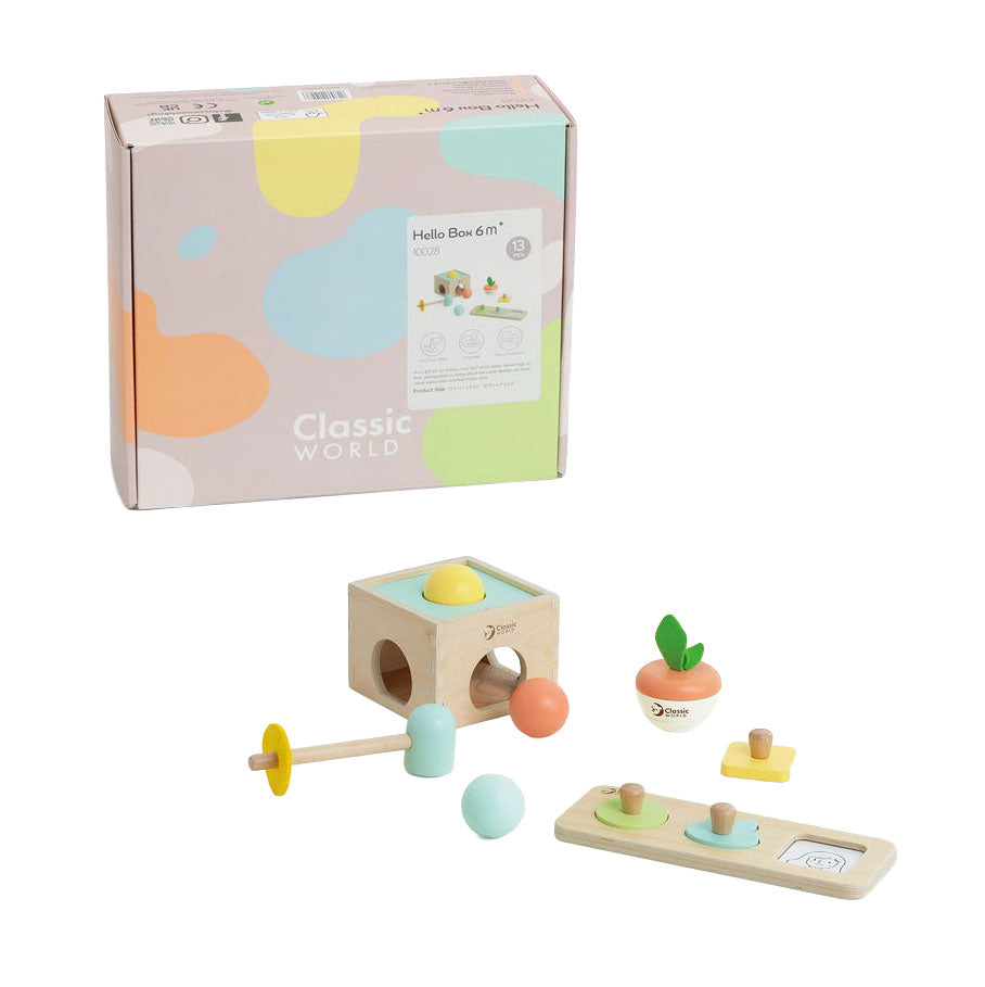 Classic world baby hello speelgoed box 6-12 maanden