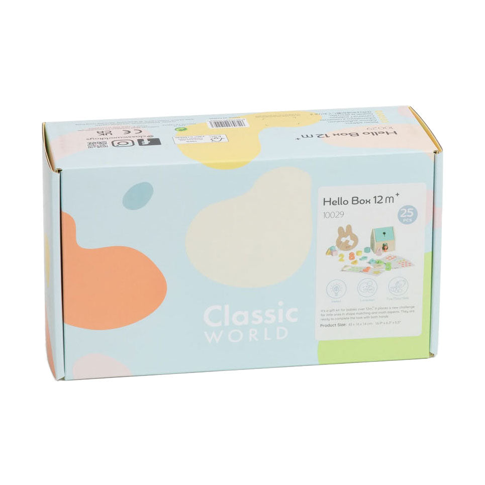 Klassieke wereld baby hello speelgoeddoos 12-18 maanden