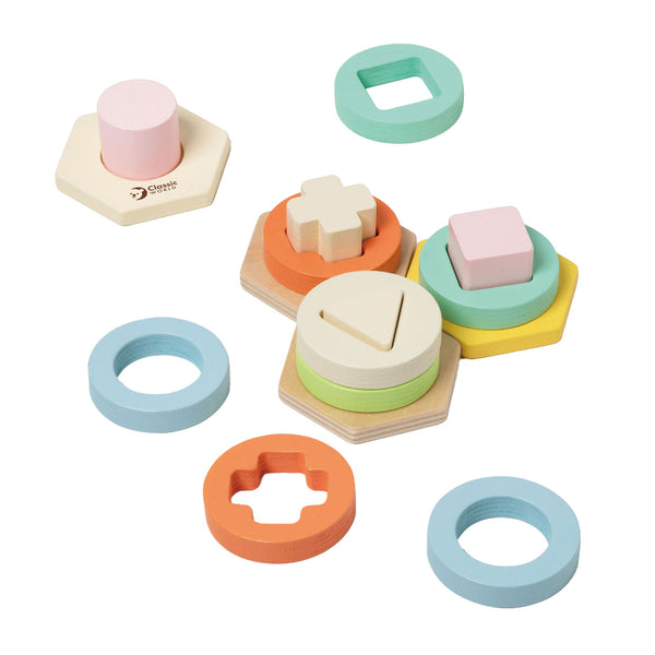 Classic world houten vormen sorteer spel educatief speelgoed kinderen.