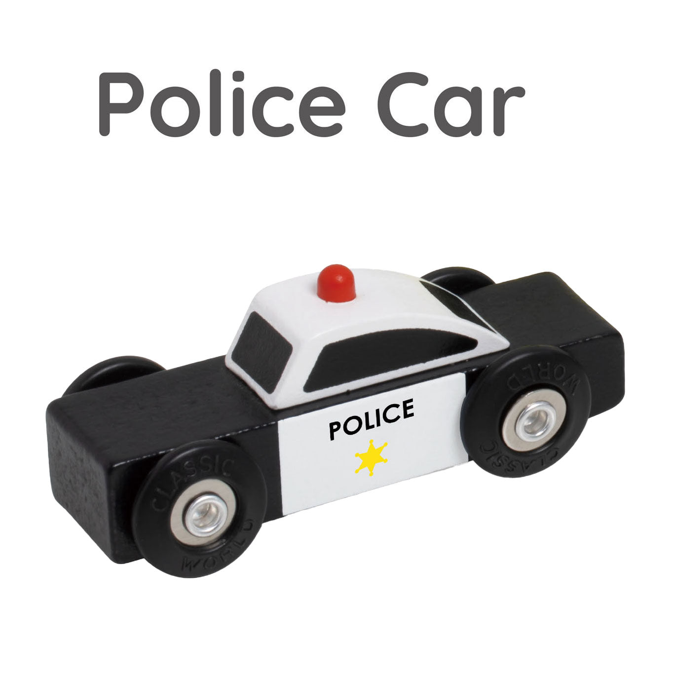 Klassieke wereld houten hulpdienst auto's set, 3st.