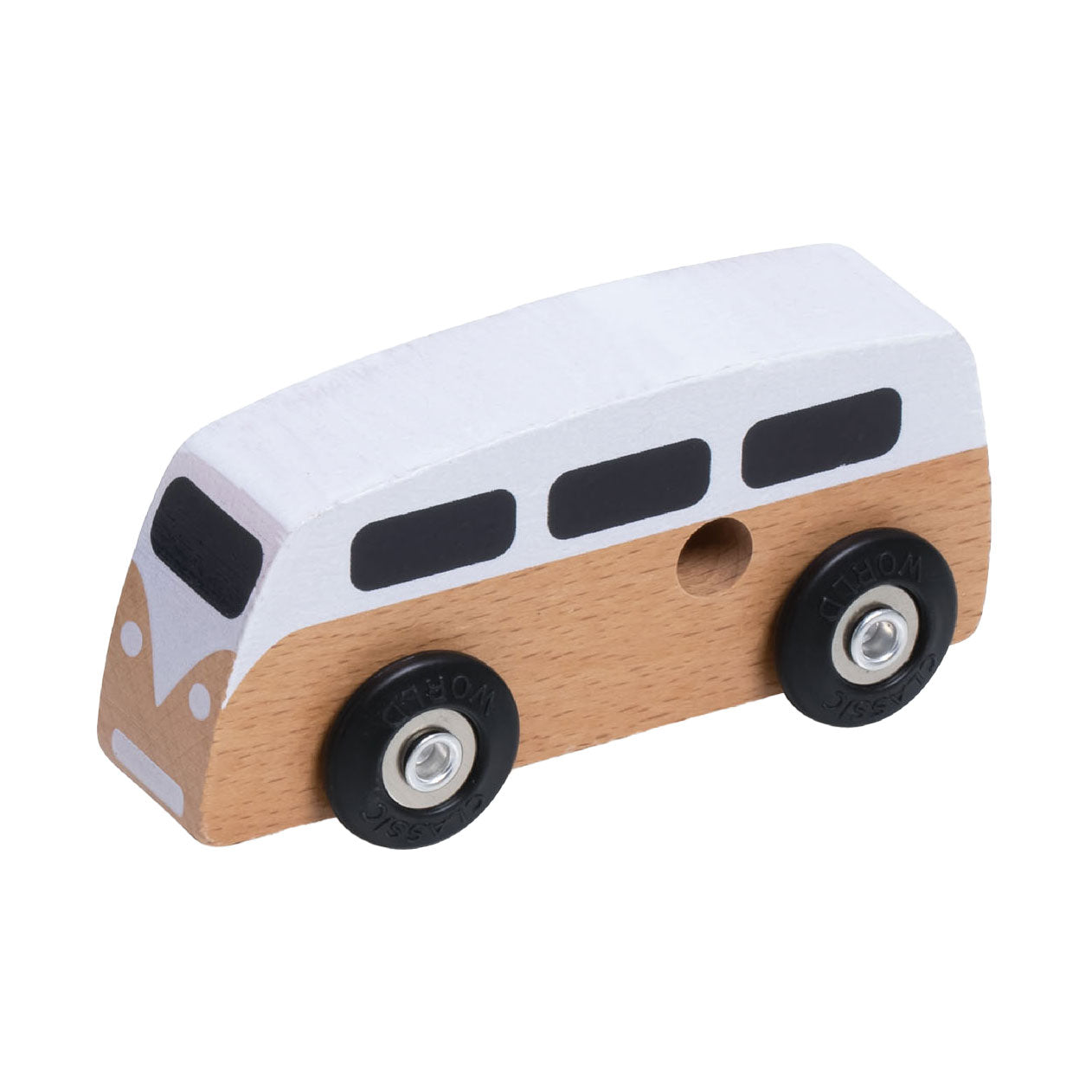 Klassieke wereld houten tour auto's set, 3st.