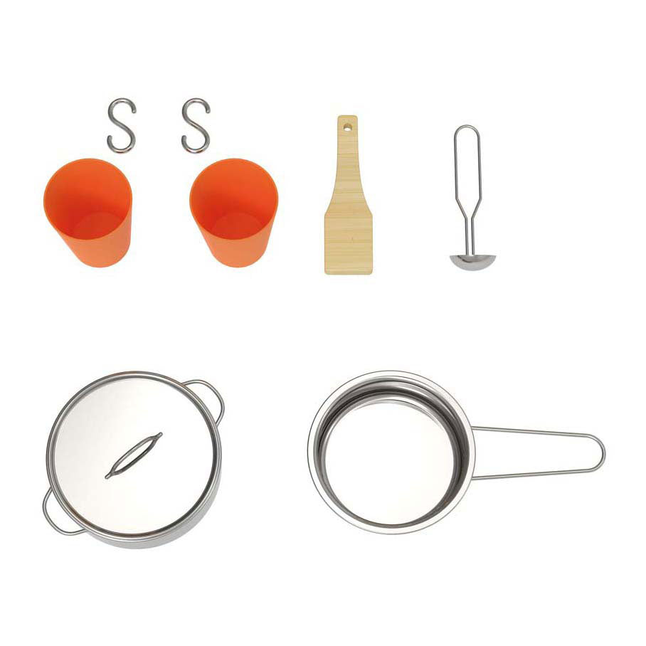 Klassieke wereld houten buitenspeelkeuken met accessoires, 7dlg.