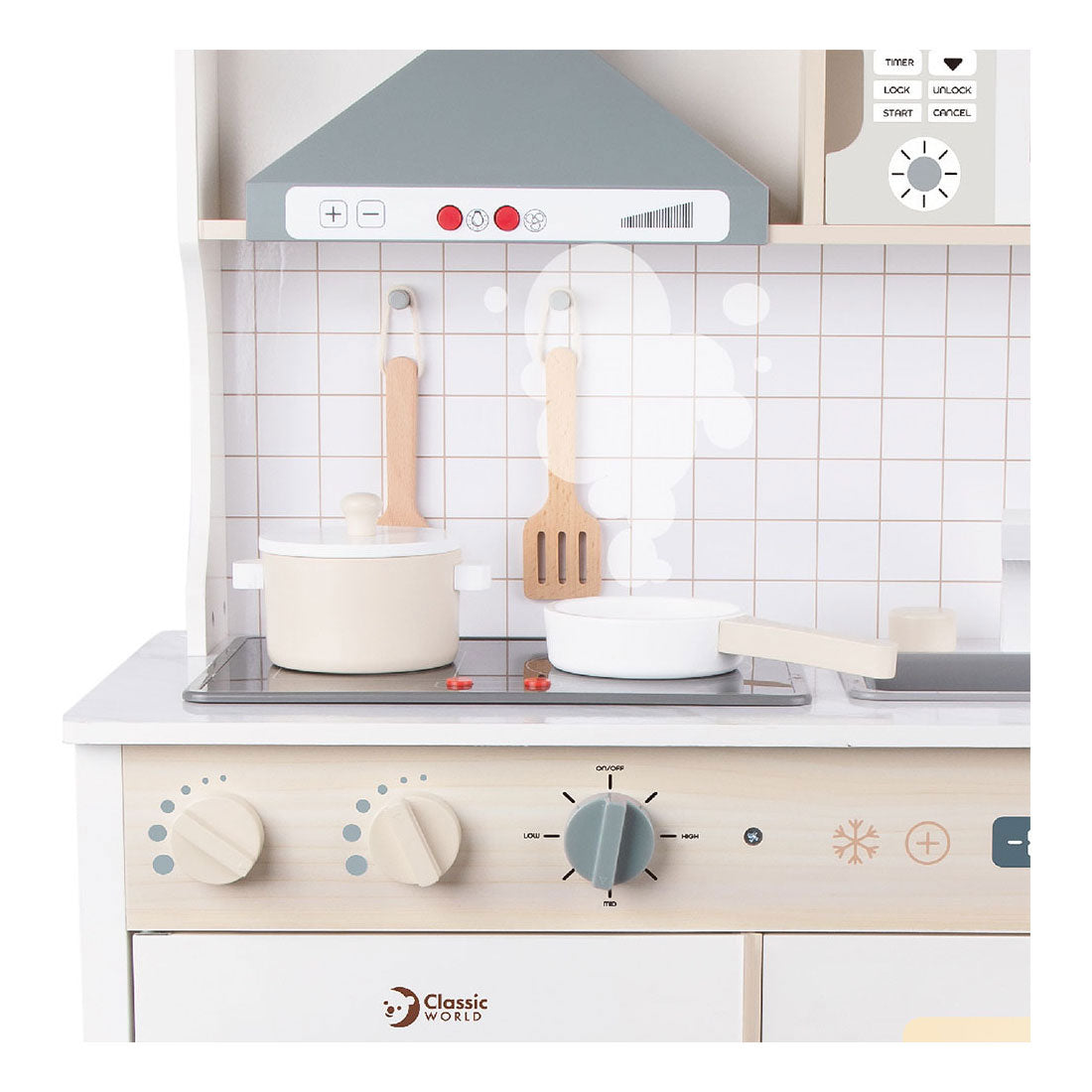 Klassieke Wereld Houten Moderne Speelkeuken, 7dlg.