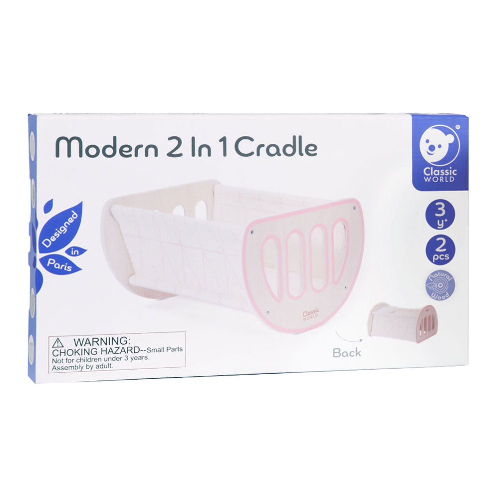 Klassieke wereld houten 2in1 wieg