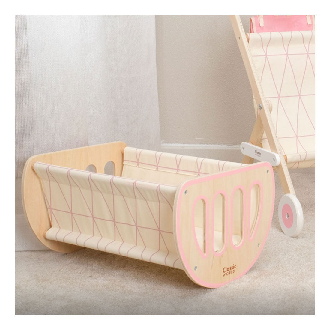 Klassieke wereld houten 2in1 wieg