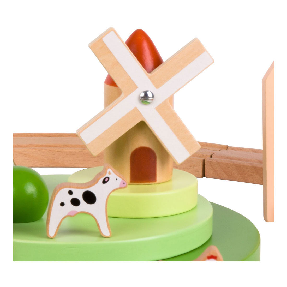 Klassieke wereld houten boerderijtrein speelset, 28dlg.