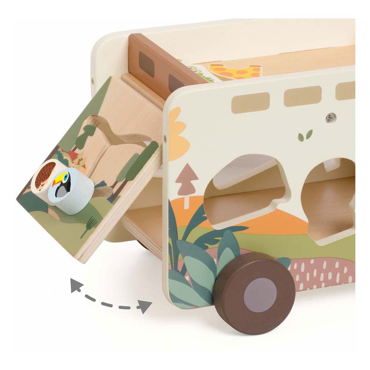 Klassieke wereld houten avonturen safari autovormenstoof, 9dlg.