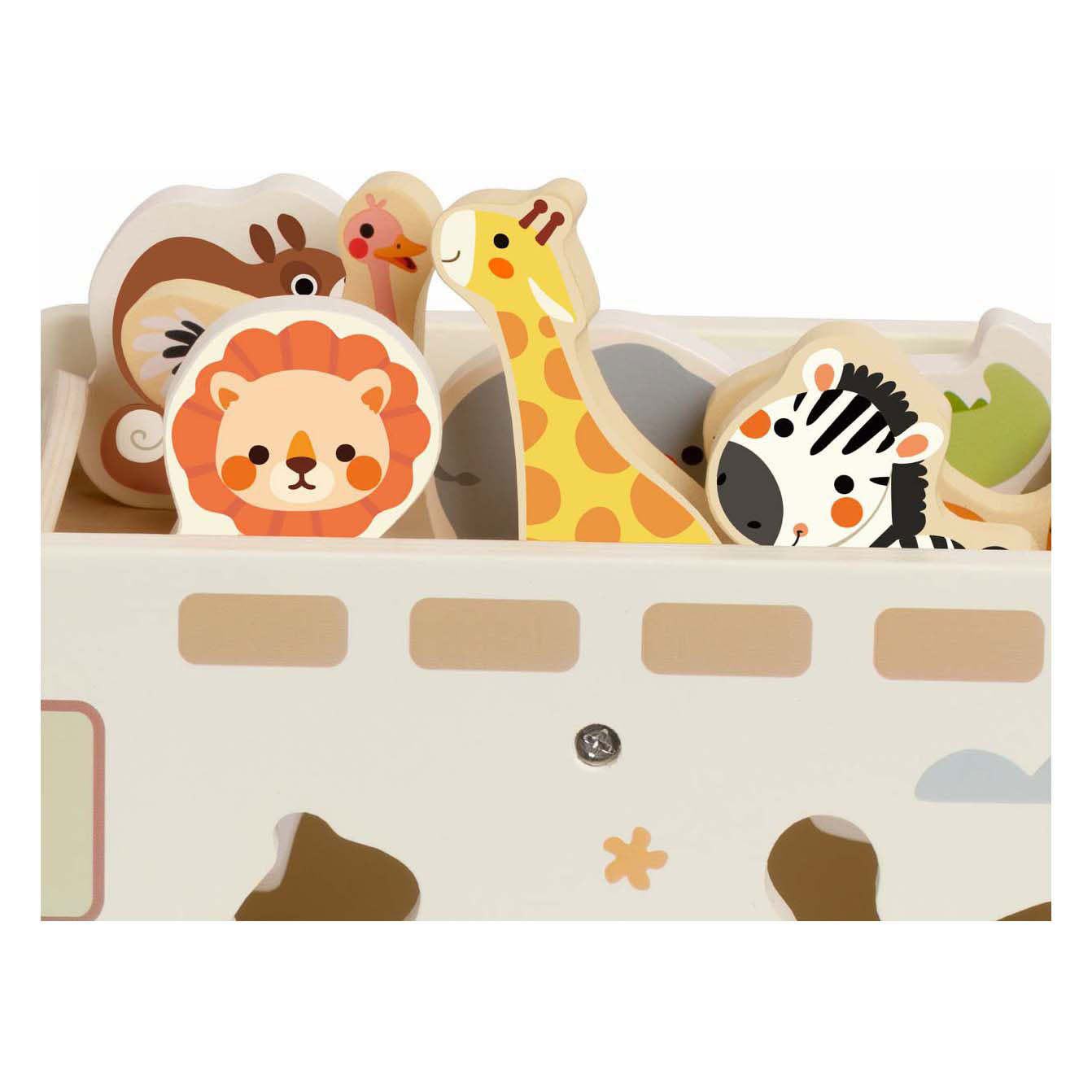 Klassieke wereld houten avonturen safari autovormenstoof, 9dlg.