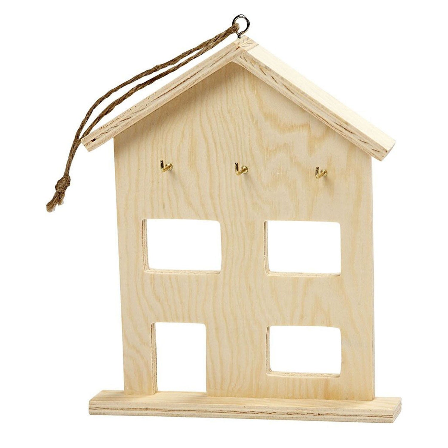 Creativ company houten sleutelkast met 3 haken